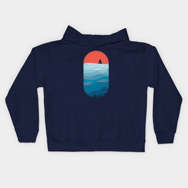 Le grand bleu (The big blue) Kids Hoodie by yanmos